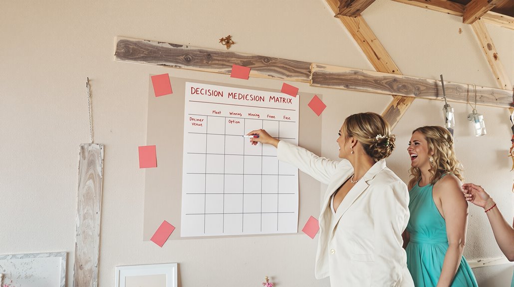 decision matrix for weddings