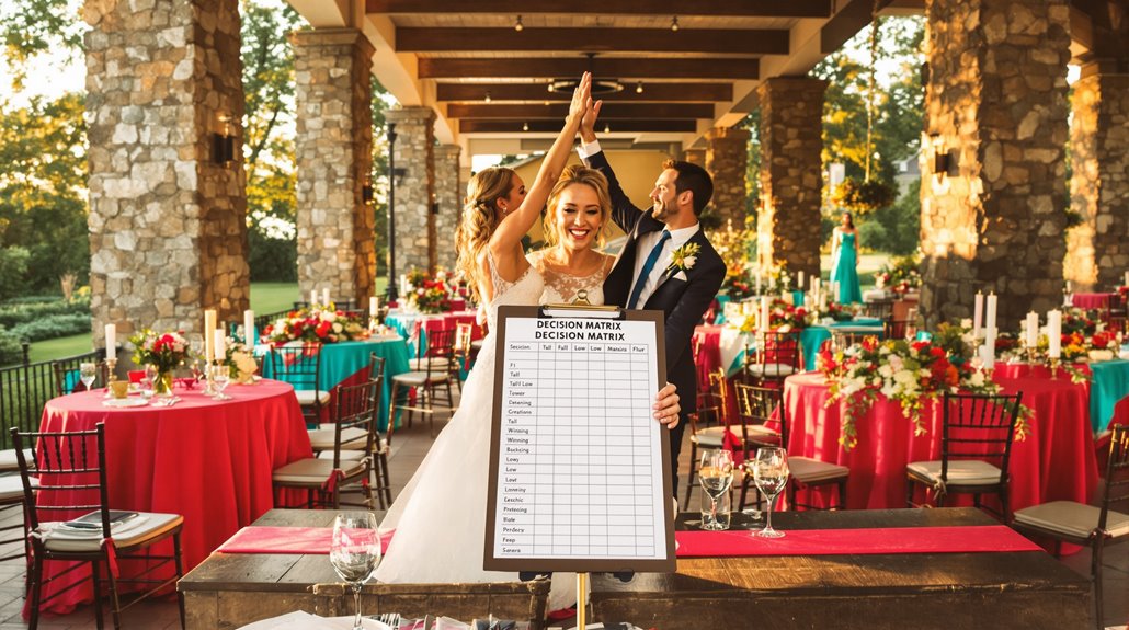 decision matrix for weddings