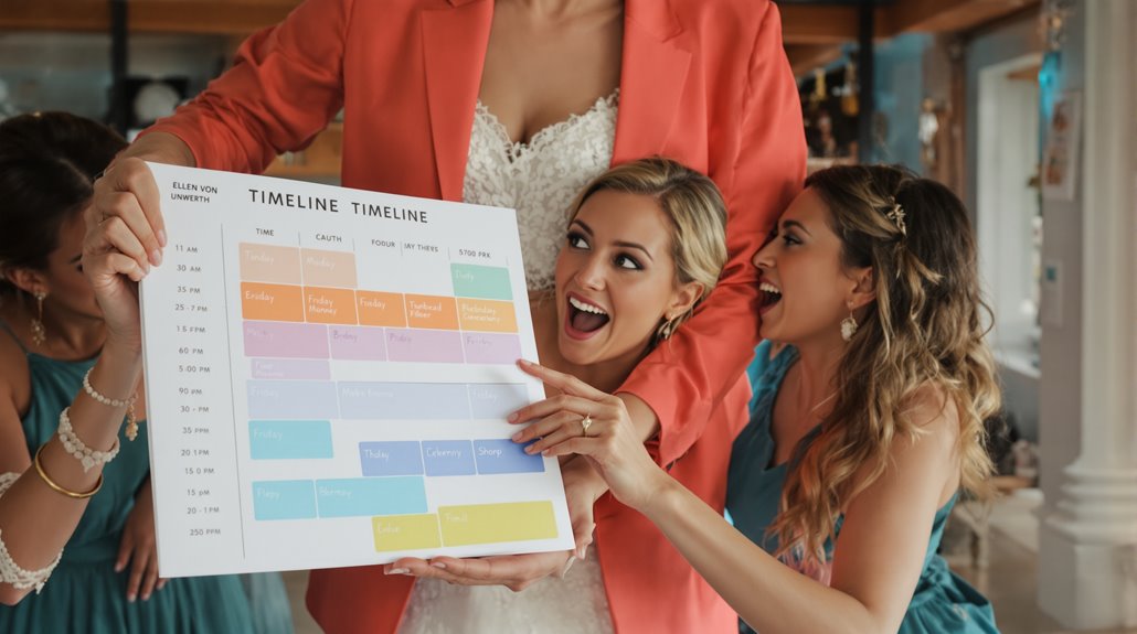 visual wedding planning timeline