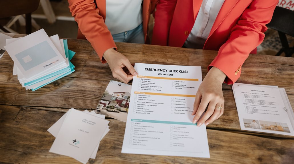 wedding disaster planning checklist