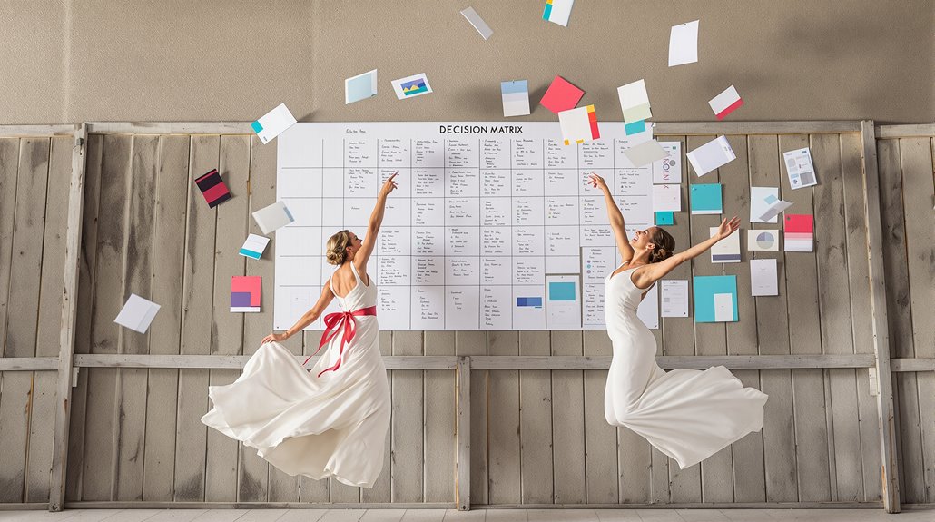 wedding planning decision matrix