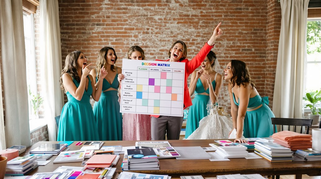 wedding planning decision matrix